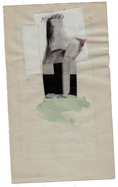 mixed media collage on book cover – 15×21 cm. 2013