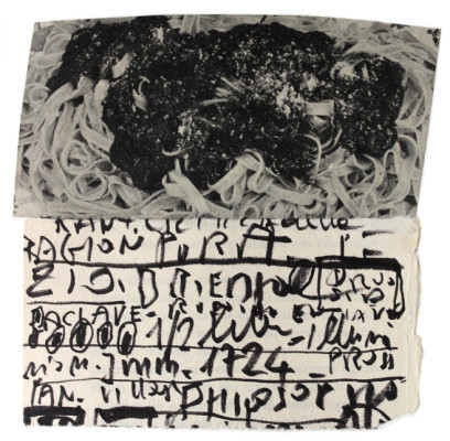 mixed media collage on paper – 12x12cm. 2014