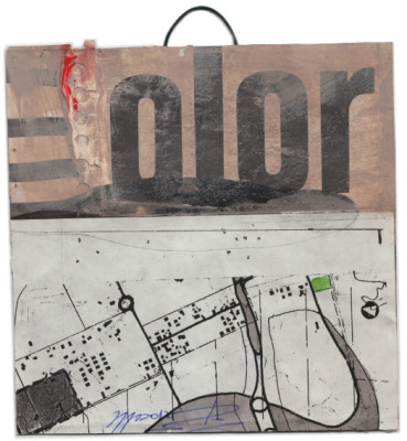 mixed media collage on paper – 12×12 cm. 2013