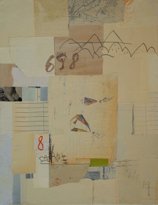 mixed media collage on canvas - cm.45x35- 2011