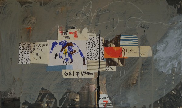 mixed media collage on canvas - 2011