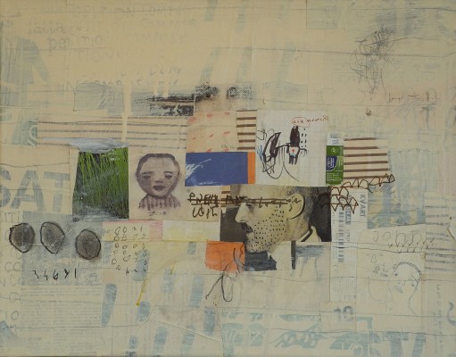 mixed media collage on canvas - 2011