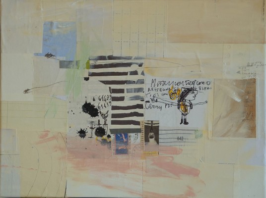 mixed media collage on canvas - 2011