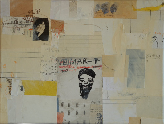 mixed media collage on canvas - cm.45x35- 2011