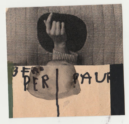 Mixed media collage cm.9.5x10 2016